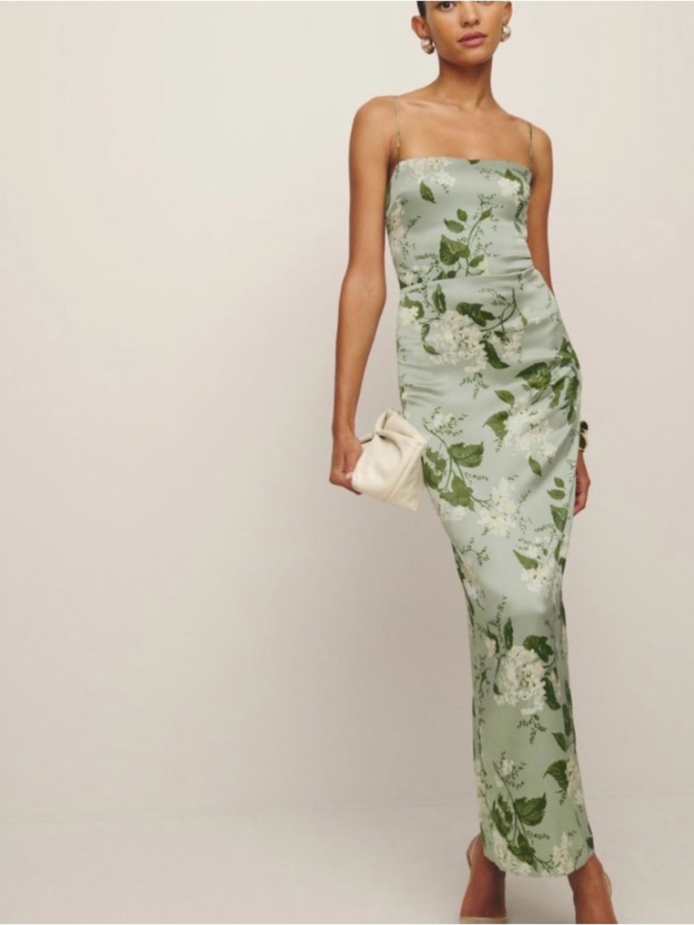 Reformation Floral Slip Dress in Tea Garden
